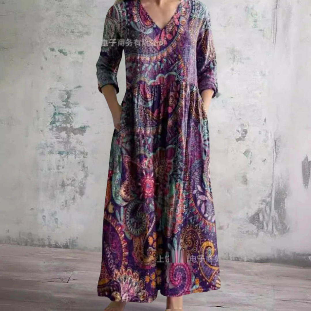 Mandy™ | Robe Florale d'Été - Violet