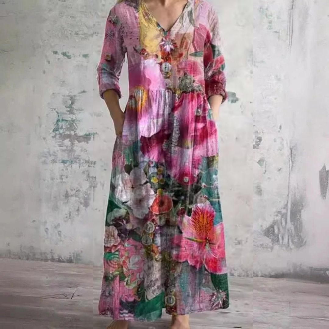 Lynn™ | Robe Florale d'Été - Rose
