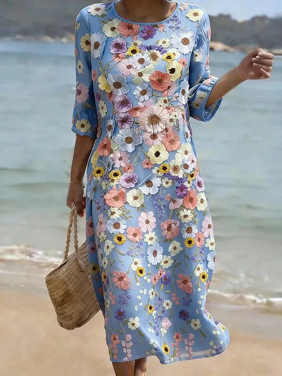 Melissa - Robe Mi-Longue Confortable et Élégante