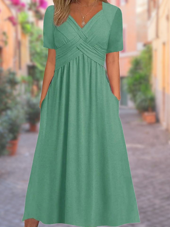 Sylvia | Robe Col en V Cache-Ventre