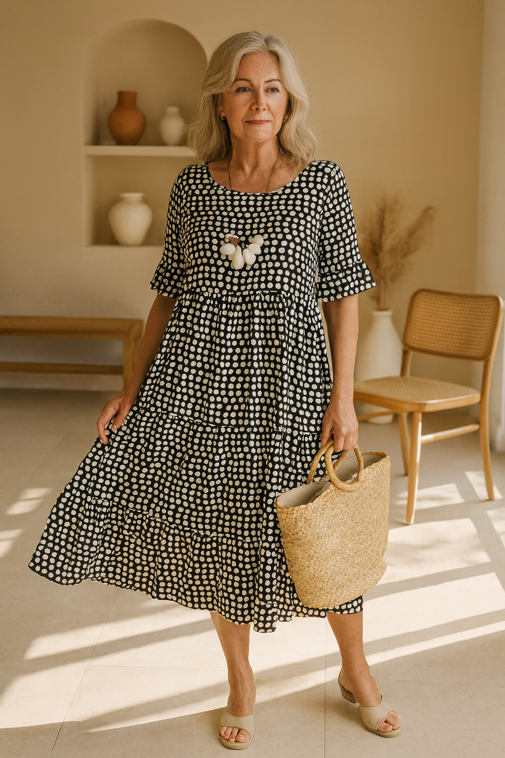 Iris | Robe Midi Sable