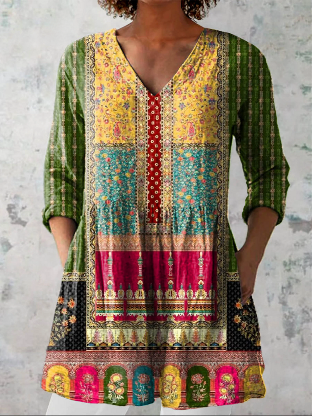 Émilie | Blouse Longue à Col en V