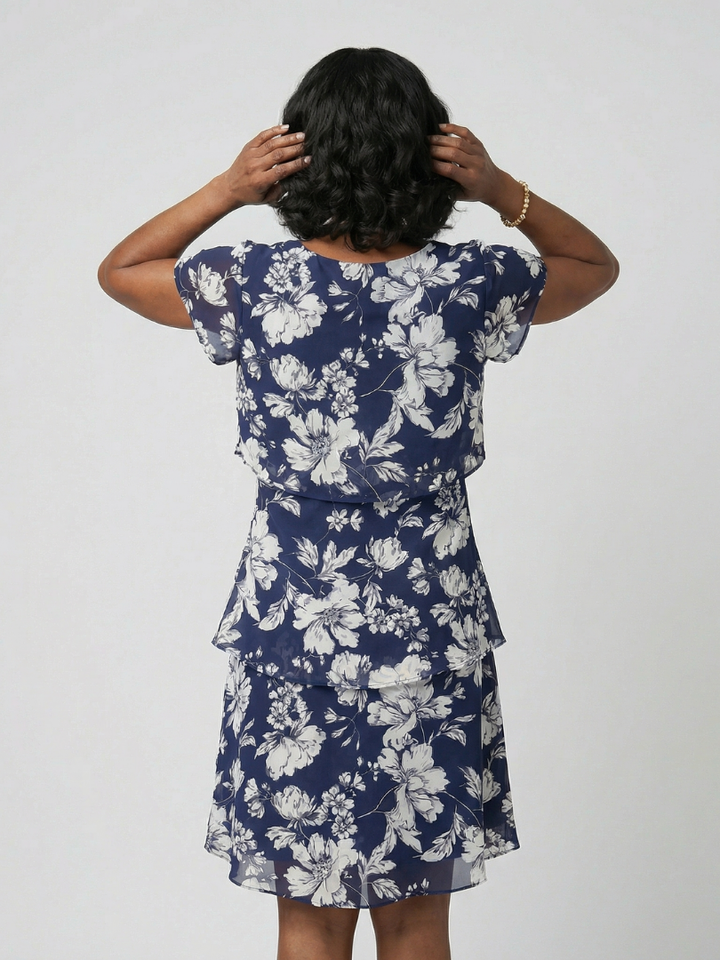 Thea | Robe fleurie délicate longueur genou