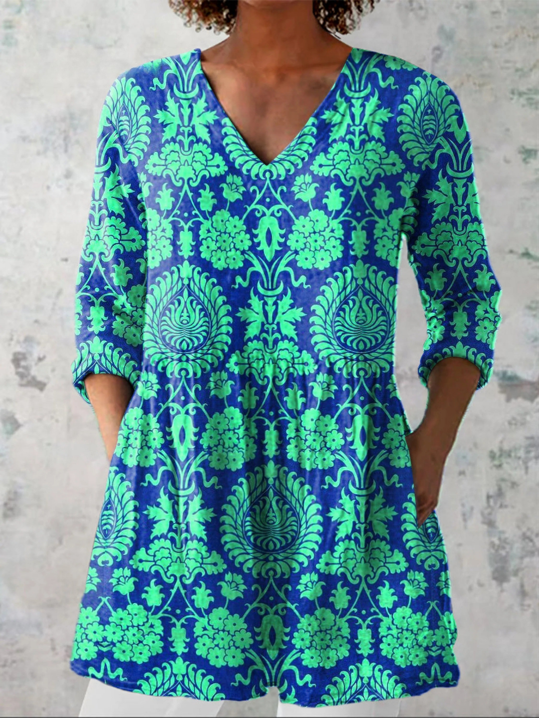 Inès | Blouse Longue à Col en V