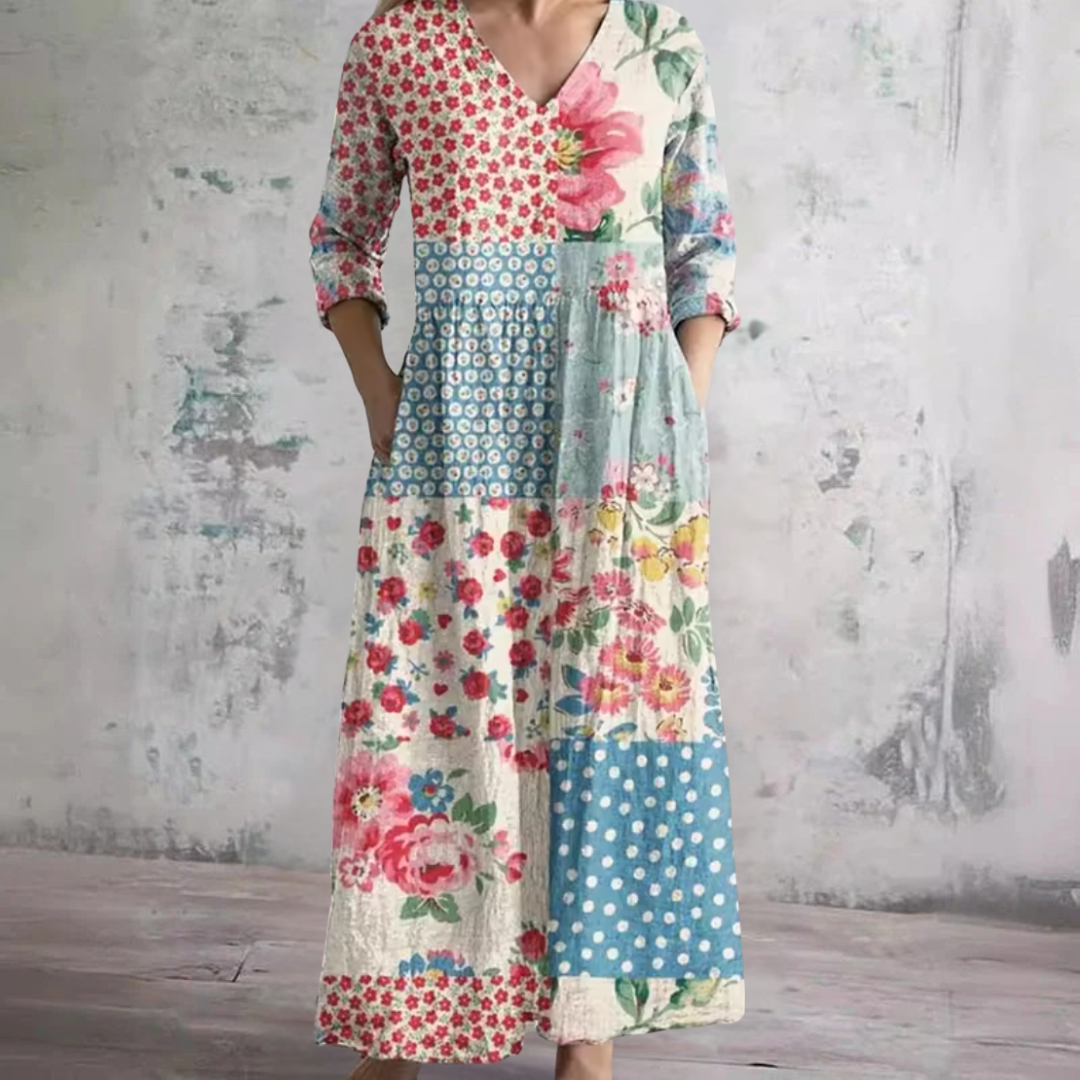 Rhonda™ | Robe Florale d'Été - Patchwork