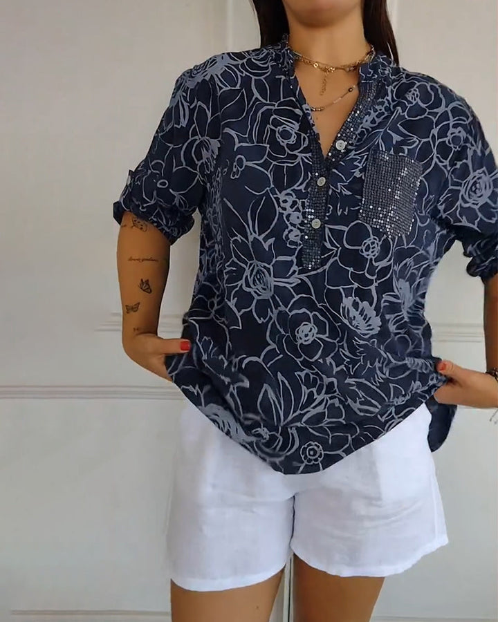 Chantal | Blouse à imprimé floral