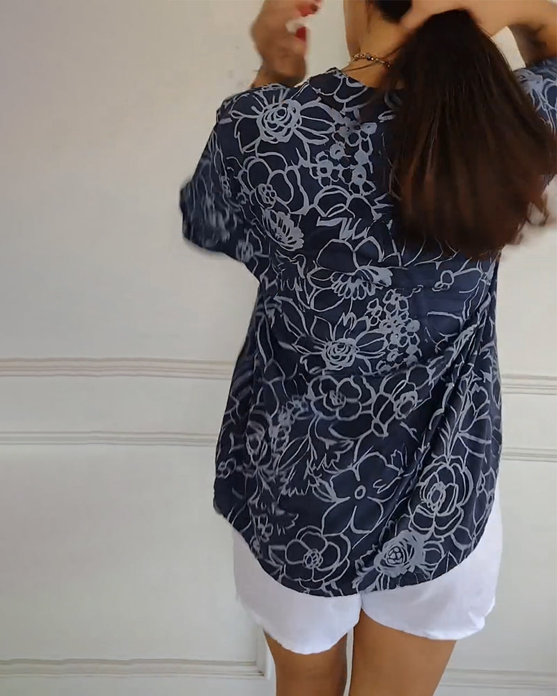 Chantal | Blouse à imprimé floral