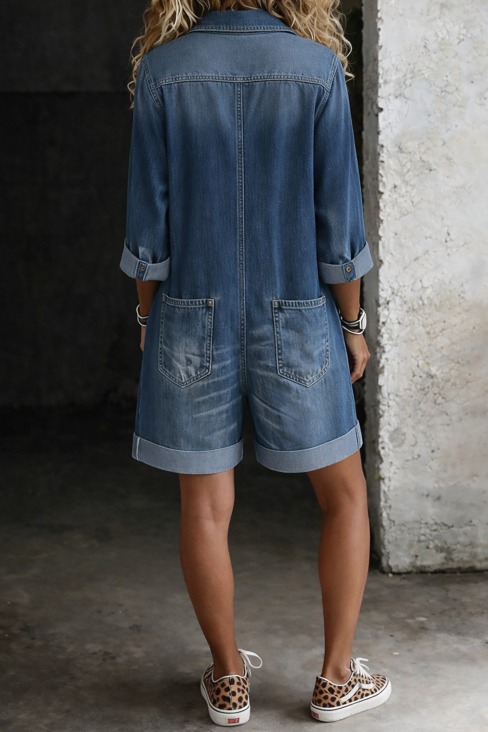 Nora | Short Combinaison en Denim