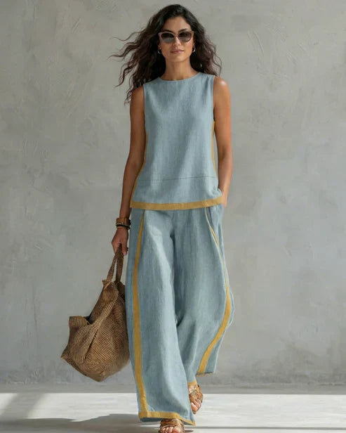Leila™ | Ensemble Fluide - Bleu Clair