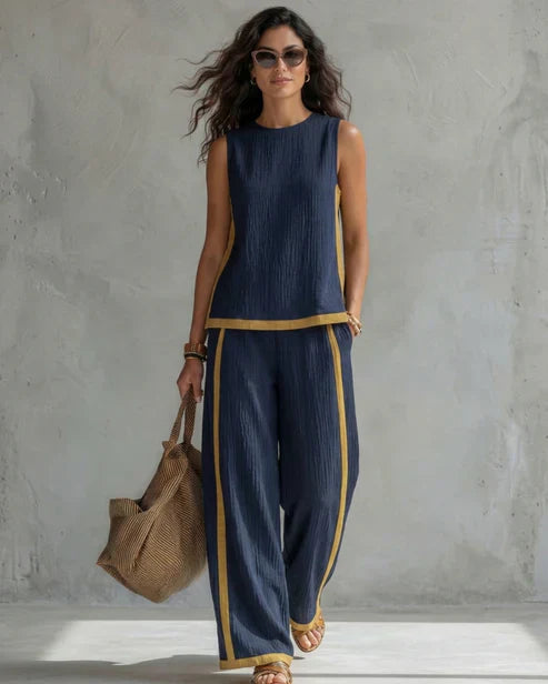 Leila™ | Ensemble Fluide - Bleu Foncé