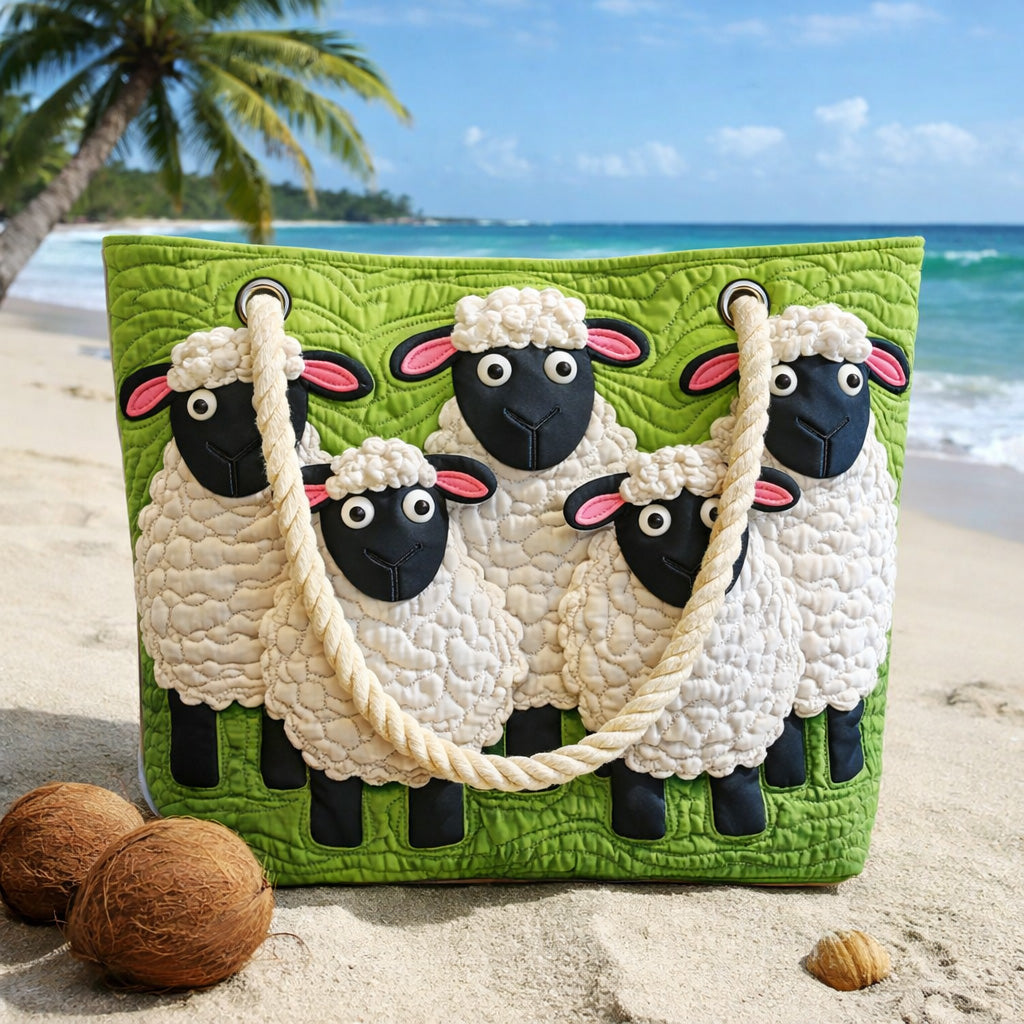 Sac de Plage Matelassé Nuages de Moutons