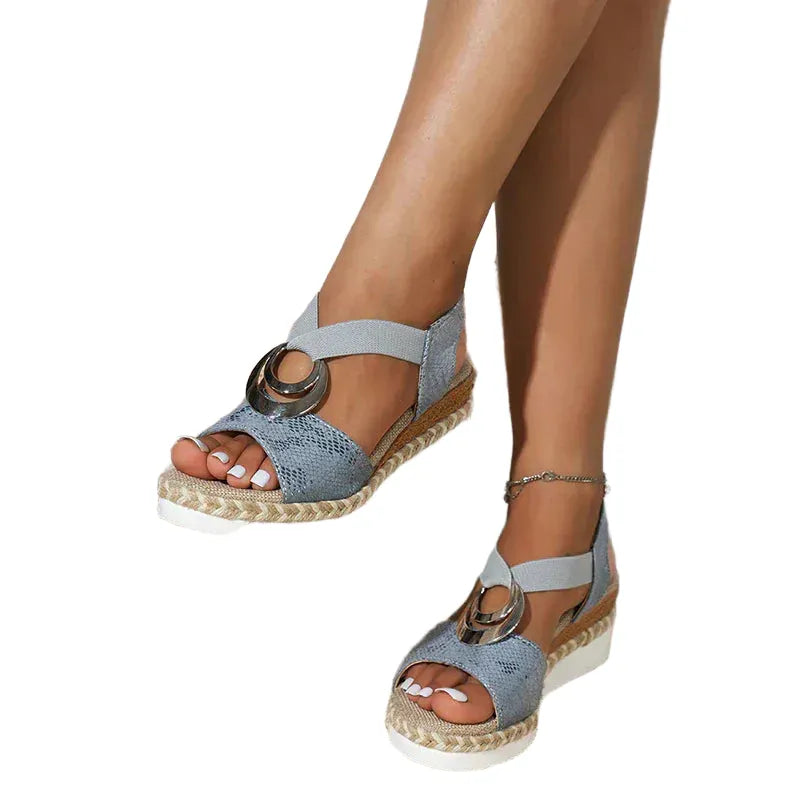 Sandales Confortables Ergonomique à Talon Compensé