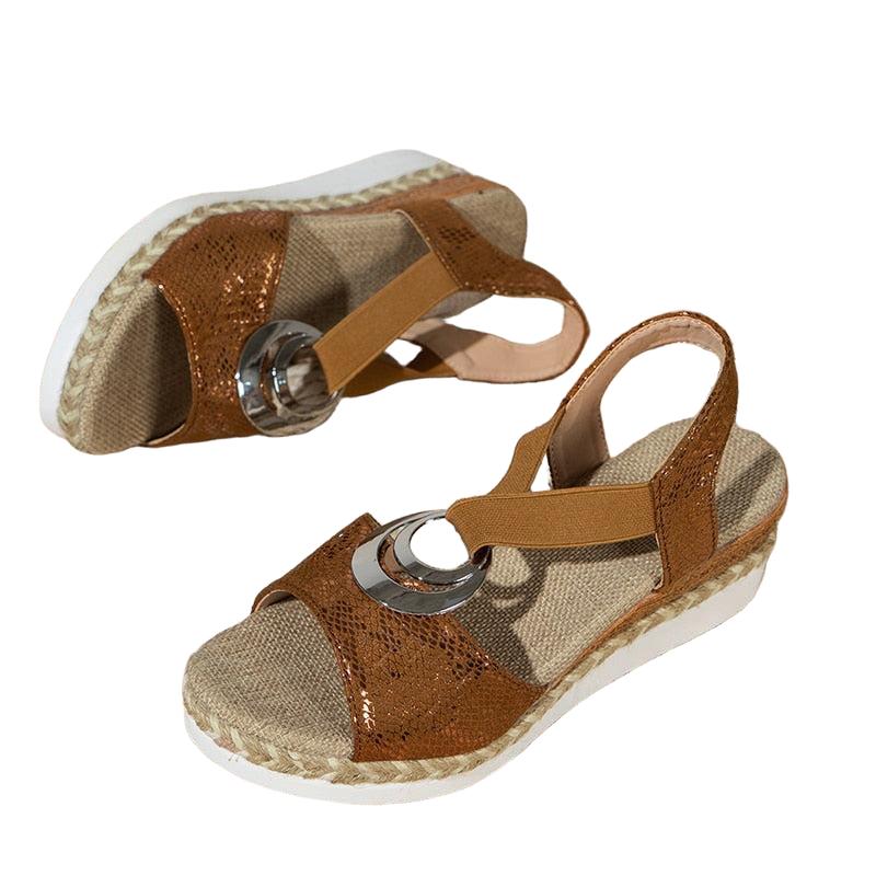 Sandales Confortables Ergonomique à Talon Compensé
