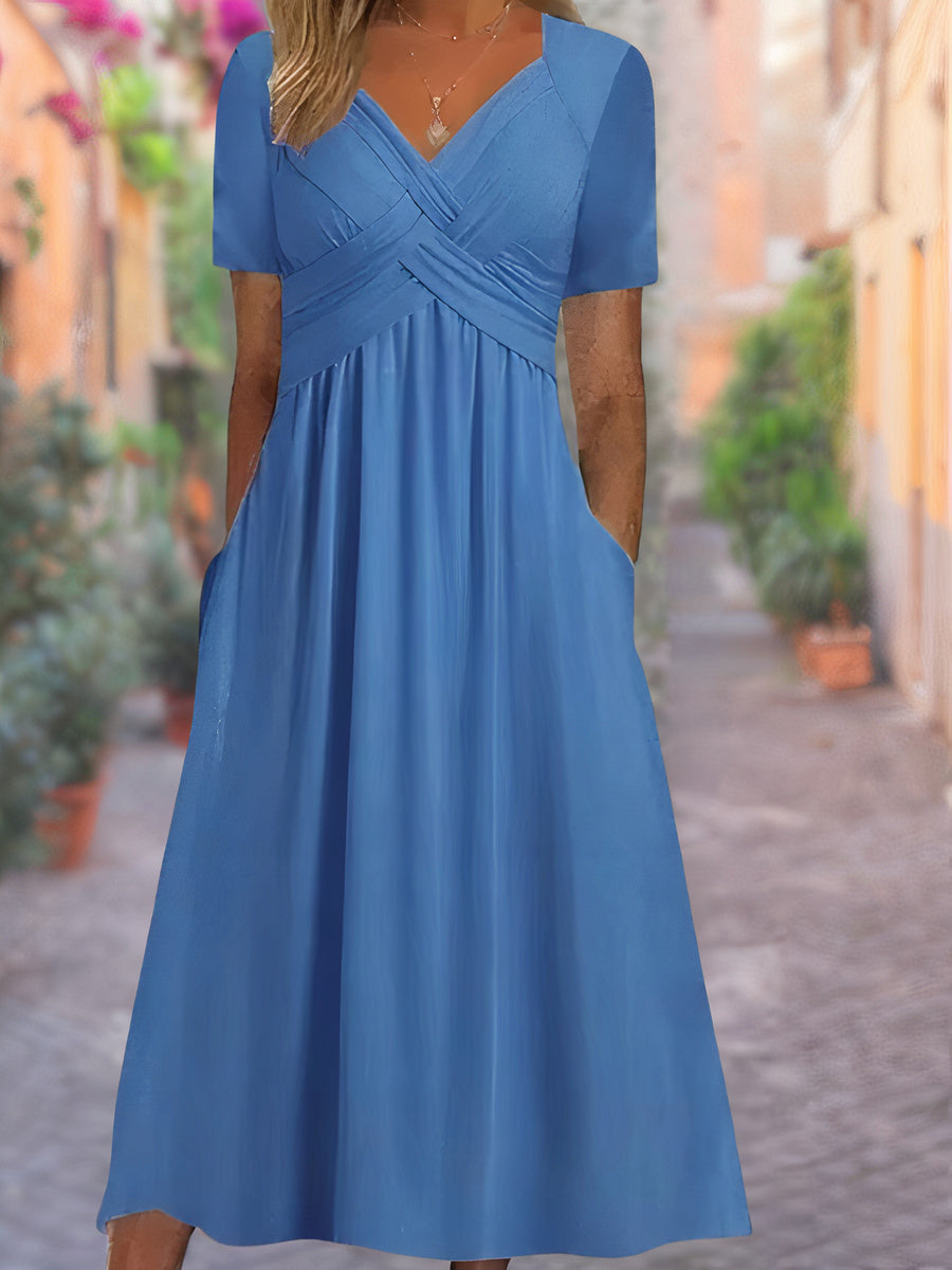 Sylvia | Robe Col en V Cache-Ventre