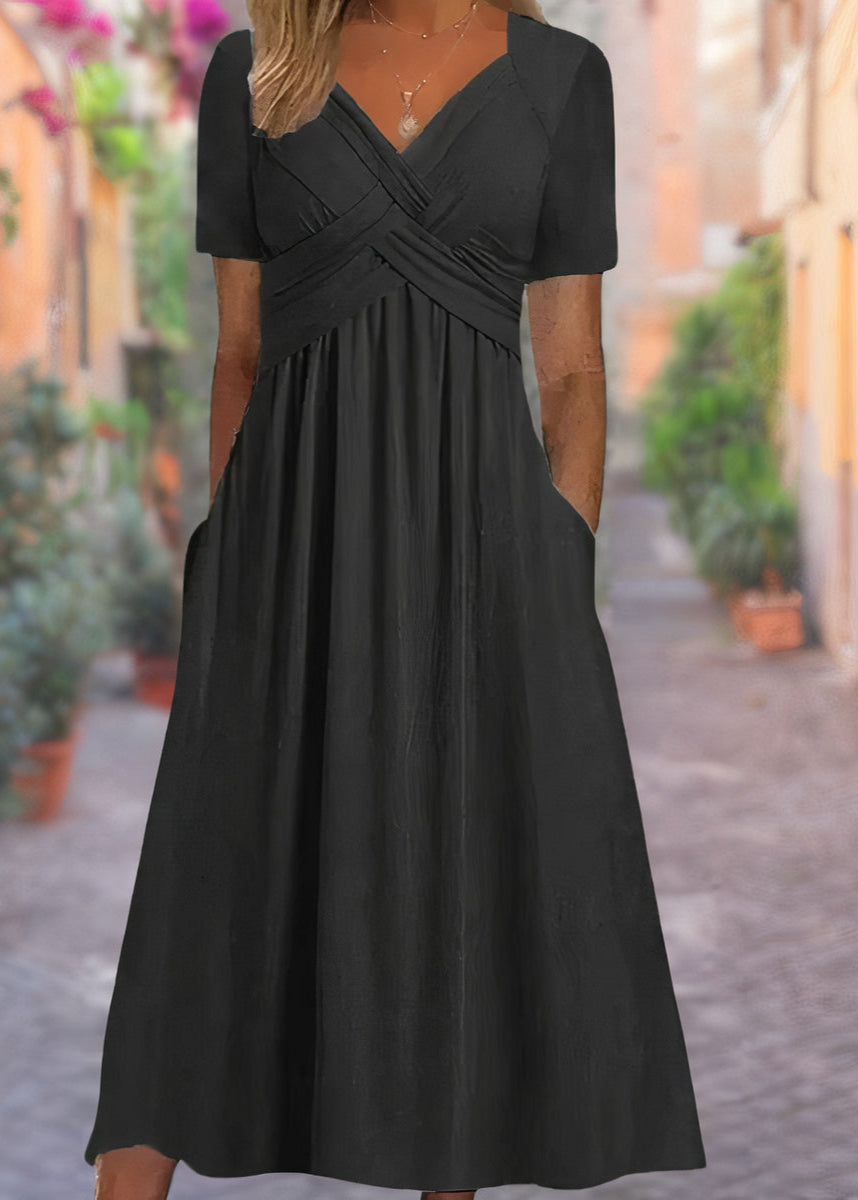 Sylvia | Robe Col en V Cache-Ventre