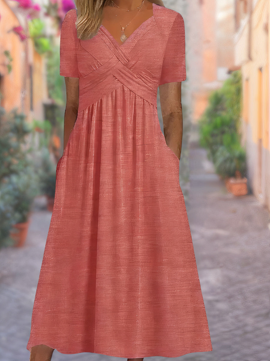 Sylvia | Robe Col en V Cache-Ventre