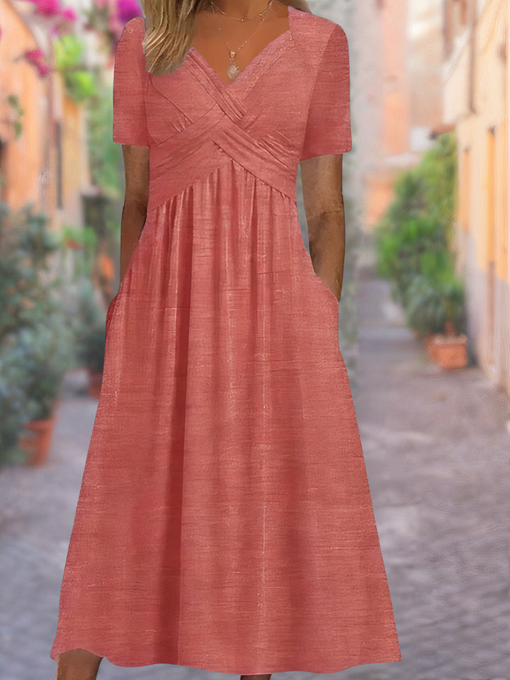 Sylvia | Robe Col en V Cache-Ventre