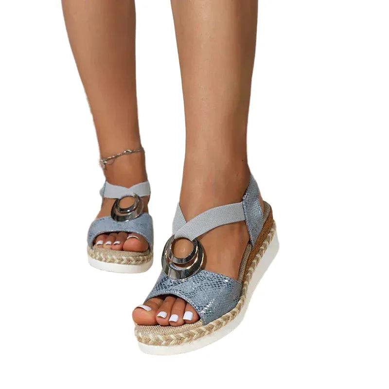 Sandales Confortables Ergonomique à Talon Compensé