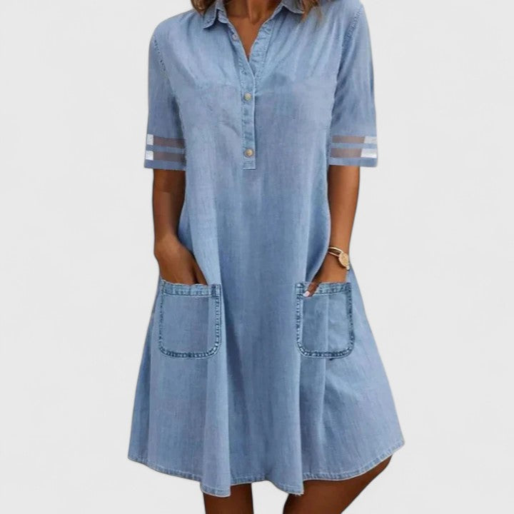 Brittany | Robe en Denim à Silhouette Flatteuse