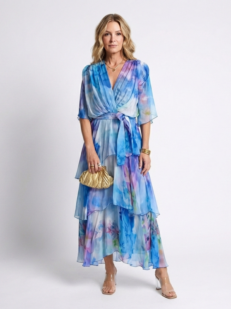 Calista | Robe Maxi - Bleu