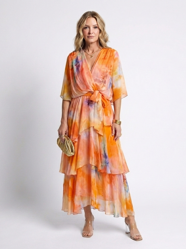 Calista | Robe Maxi - Orange