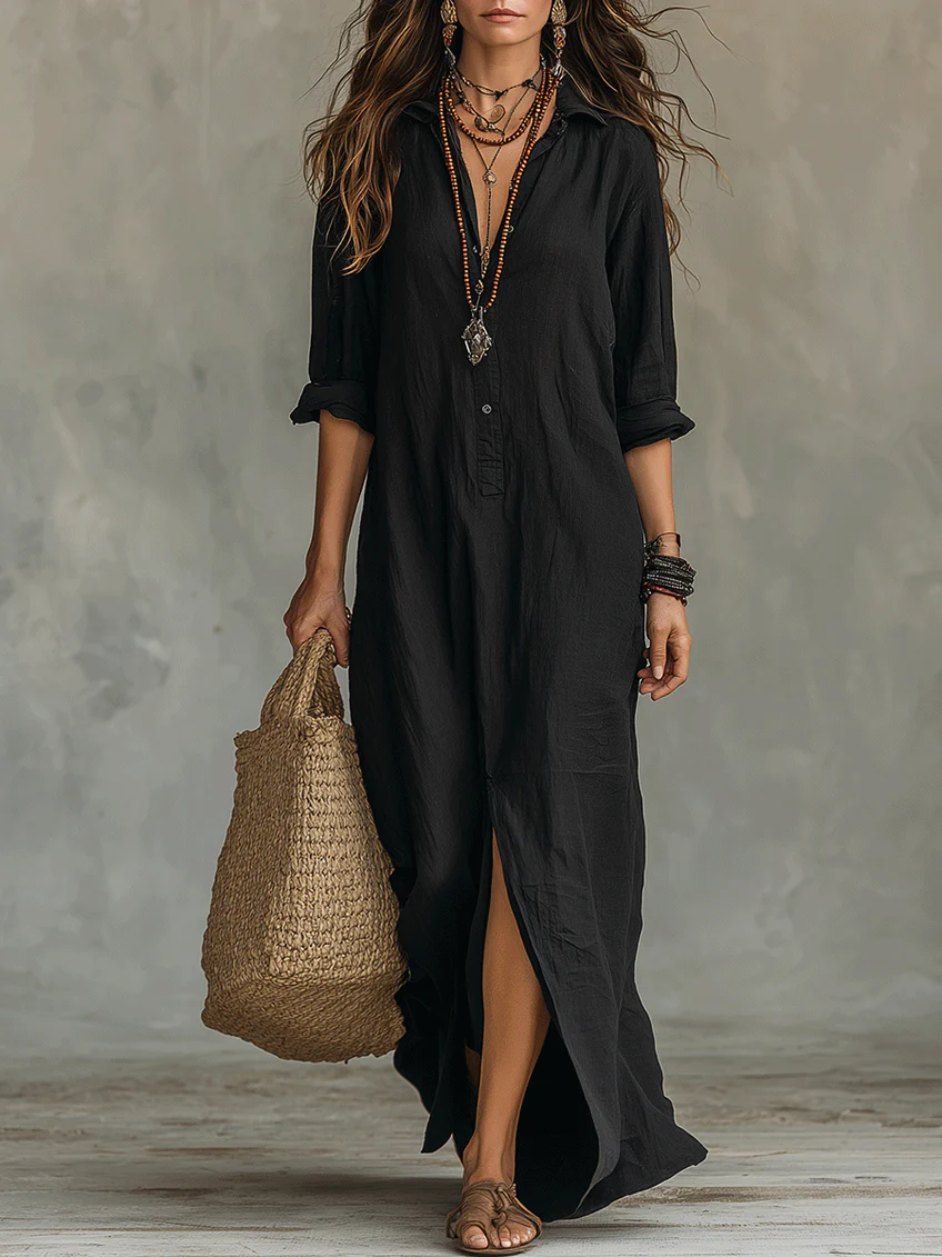Willow Robe Maxi - Noir