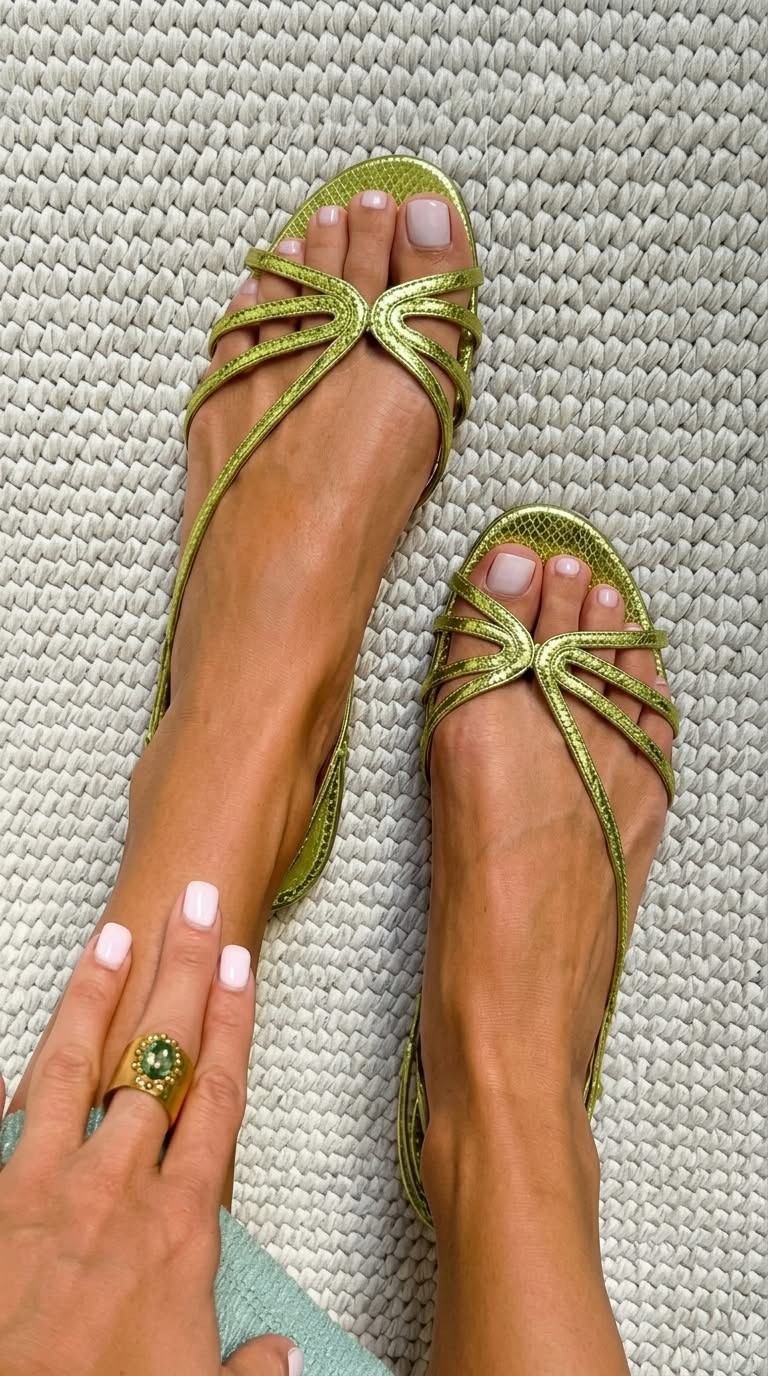 Serafina | Sandales Dorées Essence d’Été