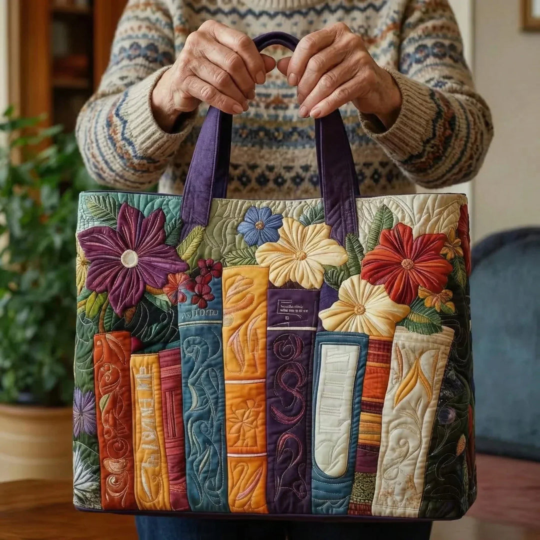 Sac cabas matelassé - Amoureux des livres