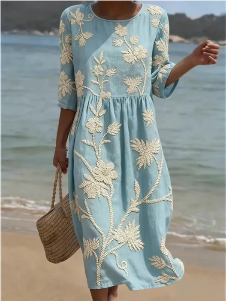 Kimberly - Robe Midi à Imprimé Floral
