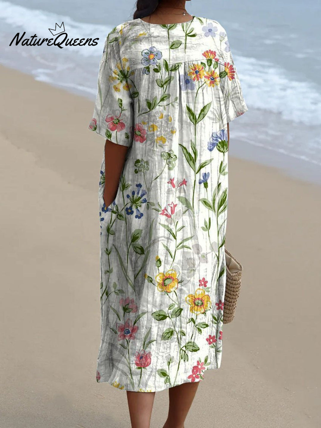 Robe Flottante Vintage Florale (vue 2)