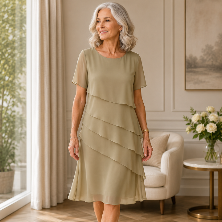 Linda - Robe Élégante à Volants Confortables