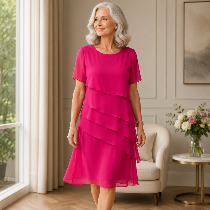 Linda - Robe Élégante à Volants Confortables