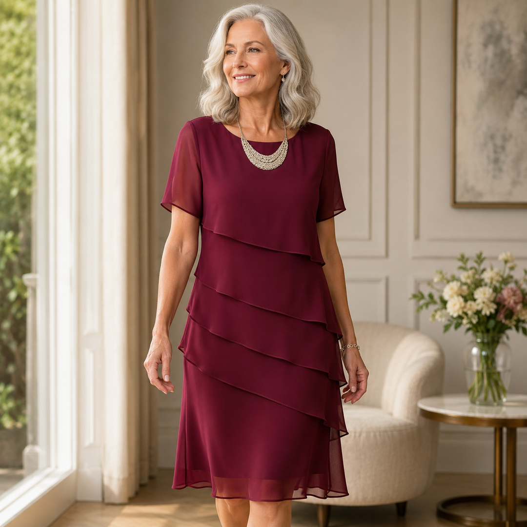 Linda - Robe Élégante à Volants Confortables